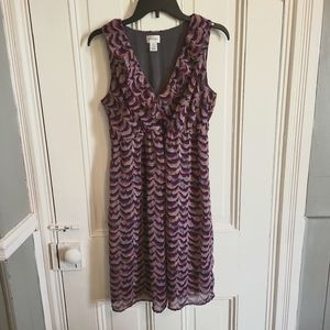 Motherhood Maternity  Purple Ruffle Dress Medium 👗 💜